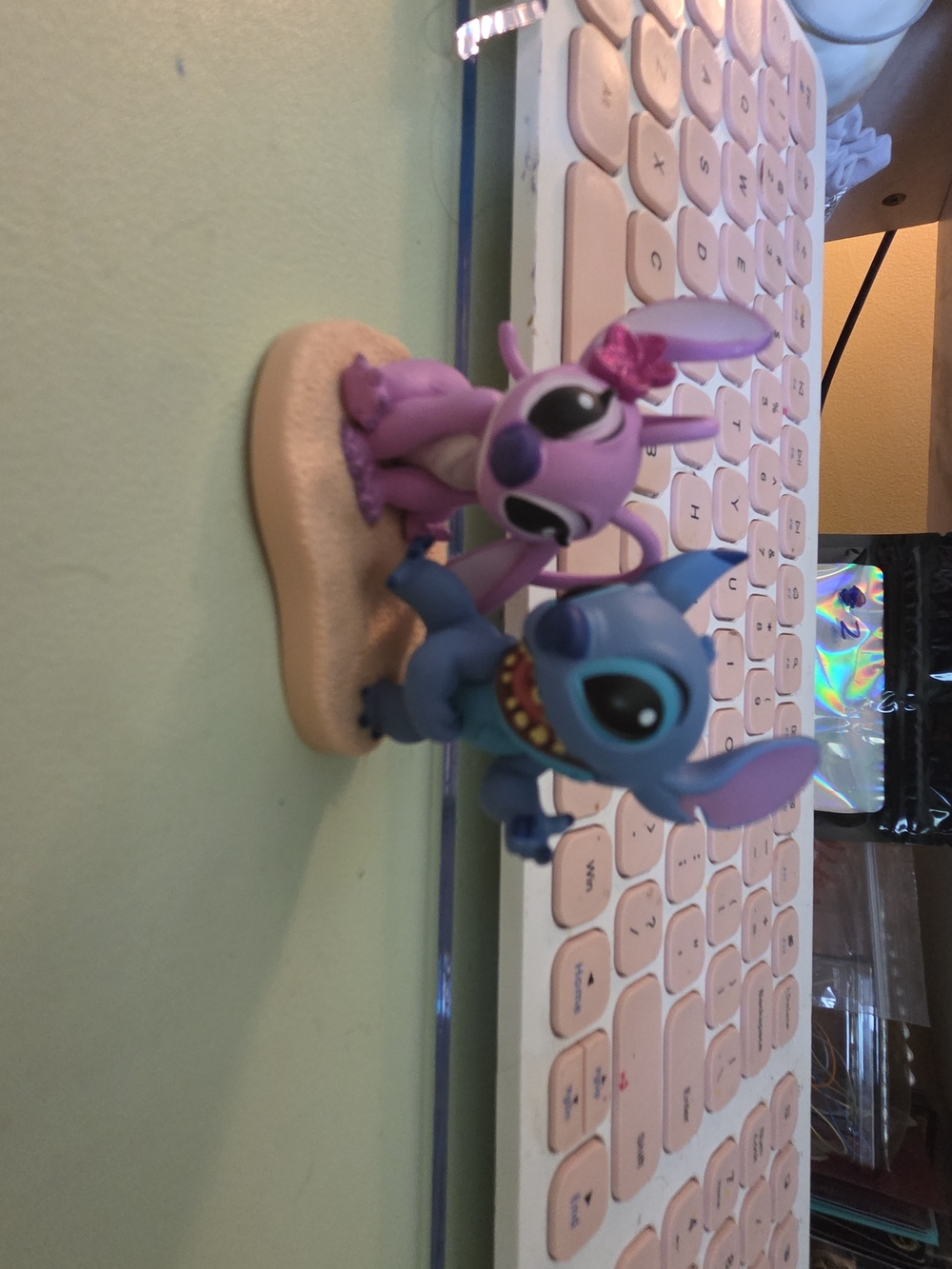 Disney Parks Vintage Stitch & Angel PVC Figurine 2003